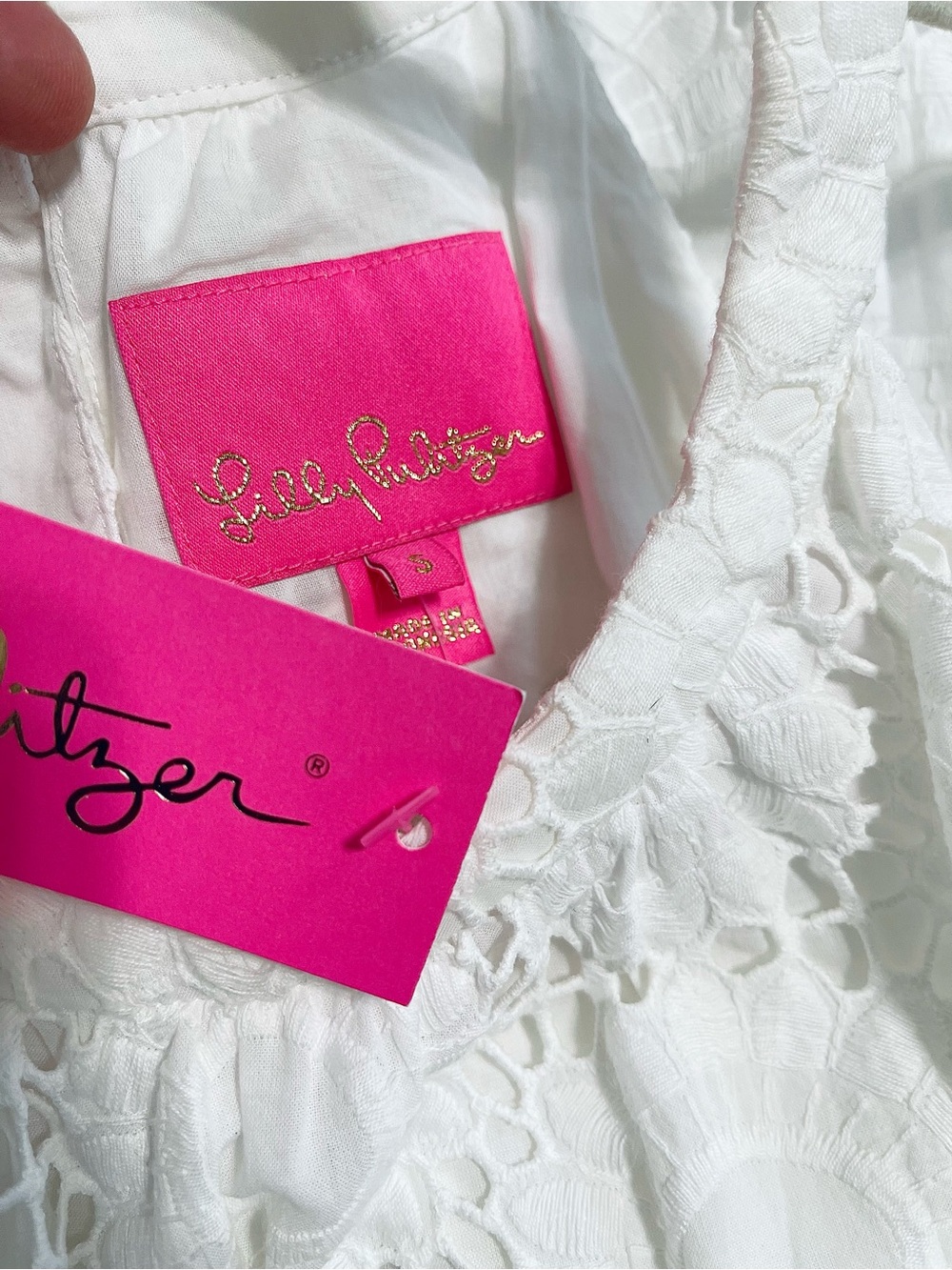 NWT Lilly Pulitzer White Eyelet embroidered Halter Midi Maxi Dress Small - Picture 12 of 14